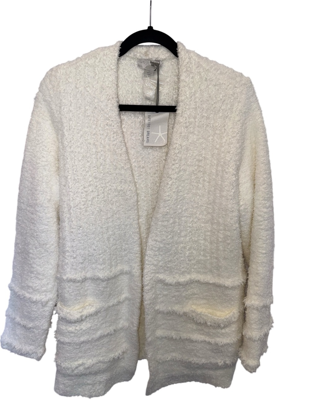 Barefoot Dreams Cream Plush Open Cardigan NWT